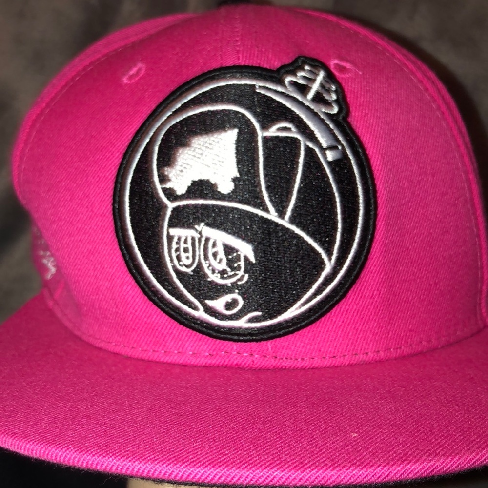 Pink and black Trukfit hat